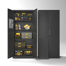 Load image into Gallery viewer, 70 in, Modern Kitchen Storage Cabinet, 6 Adjustable Shelves Metal Storage Locker