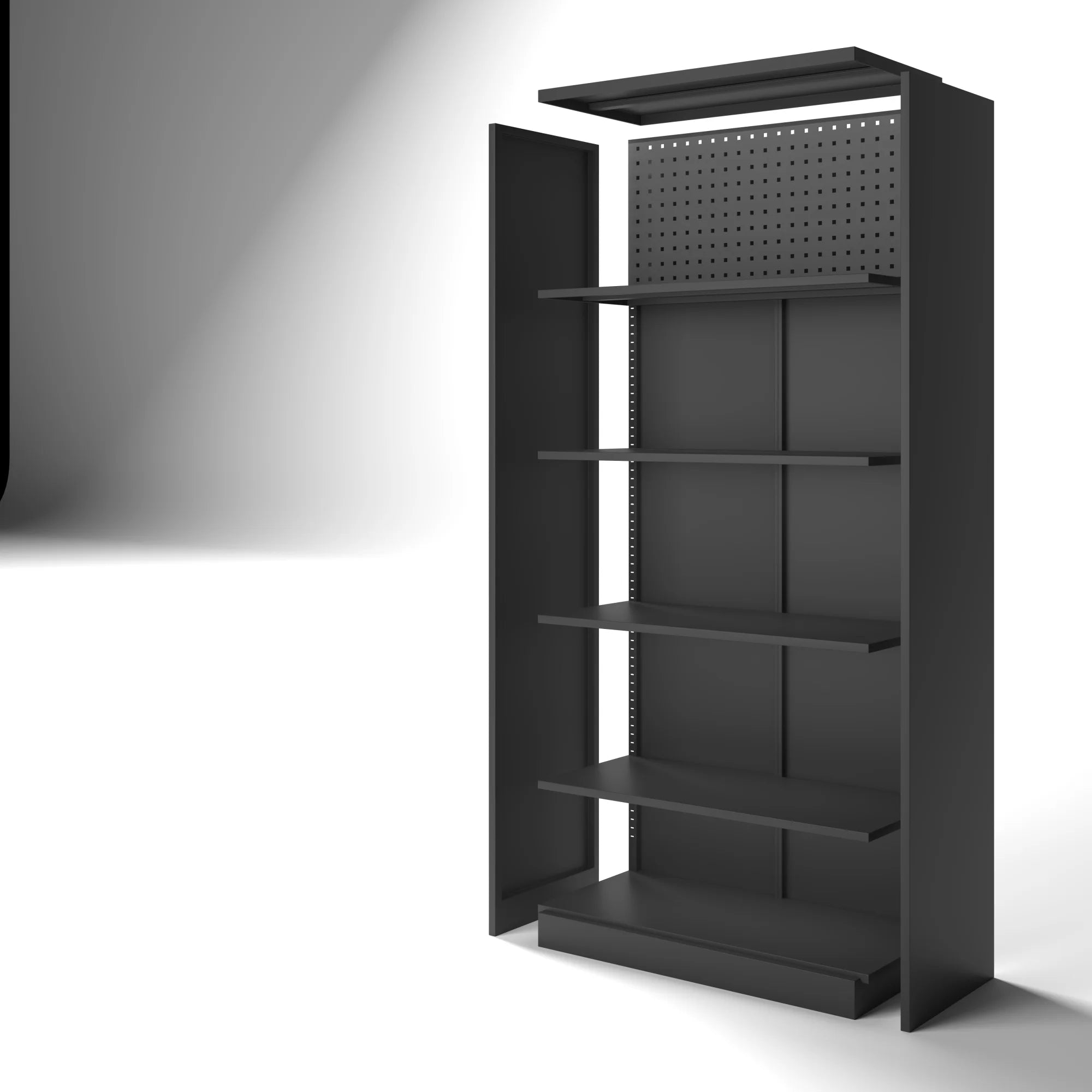 70 in, Modern Kitchen Storage Cabinet, 6 Adjustable Shelves Metal Storage Locker