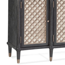 Load image into Gallery viewer, Bassett Mirror Groveland 6 - Shelf Wood Server with Metal Accents in Black