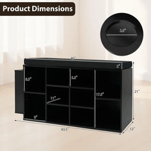 Load image into Gallery viewer, Tangkula Shoe Storage Bench with Umbrella Stand 10-Cubby Entryway Shoe Rack Organizer