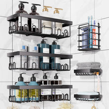 Load image into Gallery viewer, Veken Shower Caddy 6 Pack,Adhesive Bathroom Shower Organizer for Bathroom Storage&amp;Home Decor&amp;Kitchen,No Drilling,Large Capacity, Rustproof St